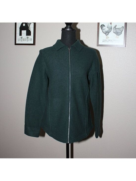 Title nine Jackets & Blazers - Title Nine Womens 100% Merino Wool Full Zip Jacket Size Small Teal Green
